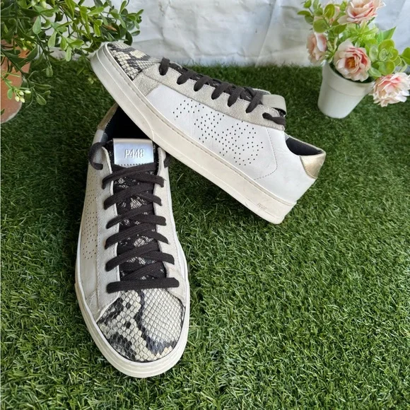 P448 women’s sneakers Black and White Sneakers size 38 US 8 - Picture 9 of 11